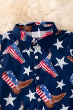 Load image into Gallery viewer, Boys Patriotic Western Button up Shirt