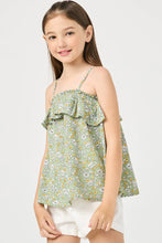Load image into Gallery viewer, Ditsy Floral Smocked Ruffle Top