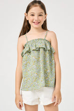 Load image into Gallery viewer, Ditsy Floral Smocked Ruffle Top