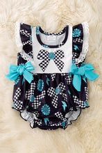 Load image into Gallery viewer, Retro Checkered Baby Romper