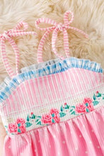 Load image into Gallery viewer, Rose Gingham Baby Romper