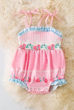Load image into Gallery viewer, Rose Gingham Baby Romper