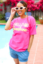 Load image into Gallery viewer, Feeling Joyful &quot;Hello Sunshine&quot; Embroidered French Terry Top
