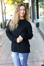 Load image into Gallery viewer, Classy Chic Black Mock Neck Chest Pocket Knit Sweater
