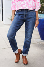 Load image into Gallery viewer, Judy Blue Mid Rise Cuffed Boyfriend Straight Leg Jeans
