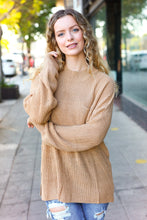 Load image into Gallery viewer, Classy Chic Taupe Mock Neck Chest Pocket Knit Sweater
