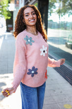 Load image into Gallery viewer, Eyes On You Terracotta Flower Patch Oversized Knit Sweater
