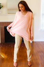 Load image into Gallery viewer, All For Love Peach Waffle Knit V Neck Dolman Top
