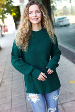 Load image into Gallery viewer, Classy Chic Hunter Green Mock Neck Chest Pocket Knit Sweater
