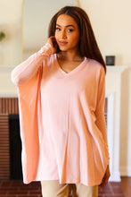 Load image into Gallery viewer, All For Love Peach Waffle Knit V Neck Dolman Top
