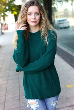 Load image into Gallery viewer, Classy Chic Hunter Green Mock Neck Chest Pocket Knit Sweater
