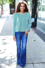 Load image into Gallery viewer, Hello Beautiful Green Rib Dolman Cropped Top
