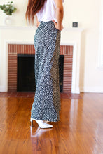 Load image into Gallery viewer, Let&#39;s Meet Up Black Animal Print Smocked Waist Palazzo Pants
