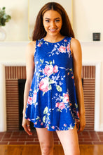 Load image into Gallery viewer, Sunny Days Navy Blue Floral Print Sleeveless Top
