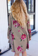 Load image into Gallery viewer, True Love Taupe &amp; French Rose Floral Print Long Sleeve Dress
