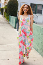 Load image into Gallery viewer, Stand Out Multicolor Boho Patchwork Wide Leg Overall Jumpsuit
