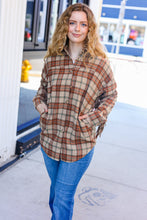 Load image into Gallery viewer, Boldly You Taupe &amp; Rust Flannel Plaid Fringe Jacket
