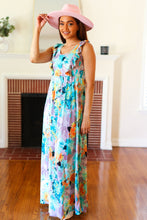 Load image into Gallery viewer, Feeling Elegant Seafoam Floral Print Ruffle Maxi Dress
