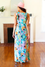 Load image into Gallery viewer, Feeling Elegant Seafoam Floral Print Ruffle Maxi Dress
