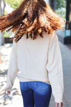 Load image into Gallery viewer, Pumpkin Spice Metallic Yarn Embroidered Oversized Sweater
