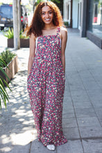 Load image into Gallery viewer, Stand Out Navy Floral Print Baggy Overall Jumpsuit
