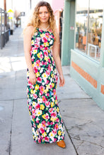 Load image into Gallery viewer, Easy Living Navy Floral Sleeveless Maxi Dress
