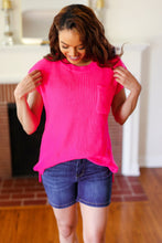 Load image into Gallery viewer, Best In Bold Hot Pink Dolman Ribbed Knit Sweater Top
