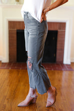 Load image into Gallery viewer, Cut Loose Ash Black High Rise Washed Distressed Cropped Pants
