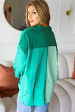 Load image into Gallery viewer, On The Way Up Mint Color Block Button Down Pullover
