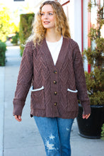 Load image into Gallery viewer, You&#39;ve Got It Brown Button Down Boyfriend Cardigan
