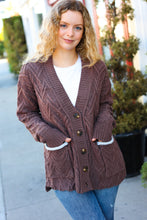 Load image into Gallery viewer, You&#39;ve Got It Brown Button Down Boyfriend Cardigan
