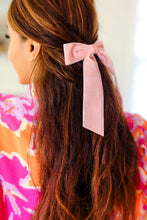 Load image into Gallery viewer, Soft Pink Velvet Barrette Clip Bow
