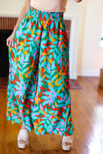 Load image into Gallery viewer, Summer Vibes Green &amp; Orange Abstract Print Smocked Palazzo Pants
