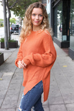 Load image into Gallery viewer, Autumn Vibes Pumpkin Asymmetrical Knit Sweater
