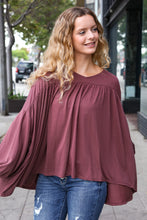 Load image into Gallery viewer, Casual Chic Wine V Neck Yoke Modal Knit Oversized Top
