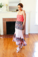 Load image into Gallery viewer, Vacay Vibes Orange Floral Smocked Tube Top Tiered Maxi Dress
