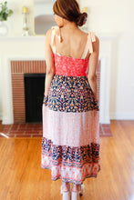 Load image into Gallery viewer, Vacay Vibes Orange Floral Smocked Tube Top Tiered Maxi Dress
