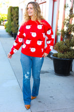 Load image into Gallery viewer, Santa Claus Sparkle Fuzzy Knit Sweater
