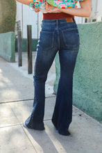 Load image into Gallery viewer, Judy Blue Sapphire Side Panel Mid Rise Rhinestone Flare Leg Jeans
