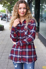 Load image into Gallery viewer, Make a Move Cabernet Plaid Button Down Long Sleeve Top
