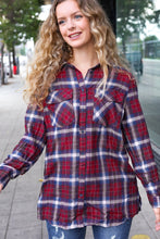 Load image into Gallery viewer, Make a Move Cabernet Plaid Button Down Long Sleeve Top
