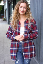 Load image into Gallery viewer, Make a Move Cabernet Plaid Button Down Long Sleeve Top
