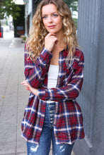 Load image into Gallery viewer, Make a Move Cabernet Plaid Button Down Long Sleeve Top
