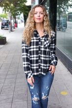 Load image into Gallery viewer, Casual Chic Black Plaid Button Down Long Sleeve Top
