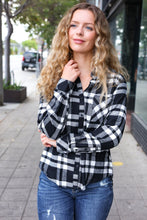 Load image into Gallery viewer, Casual Chic Black Plaid Button Down Long Sleeve Top
