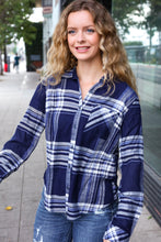 Load image into Gallery viewer, Casual Chic Blue Plaid Button Down Long Sleeve Top
