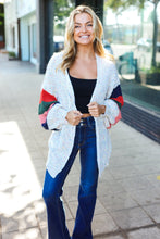 Load image into Gallery viewer, Weekend Ready Ivory Multicolor Mixed Thread Bubble Sleeve Cardigan
