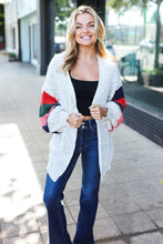 Load image into Gallery viewer, Weekend Ready Ivory Multicolor Mixed Thread Bubble Sleeve Cardigan
