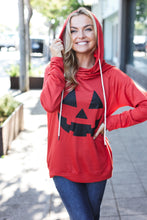 Load image into Gallery viewer, Halloween Jack-O-Lantern Terry Thumb Hole Double Hoodie
