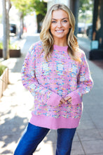 Load image into Gallery viewer, Adorable Pink Multicolor Popcorn Knit Sweater
